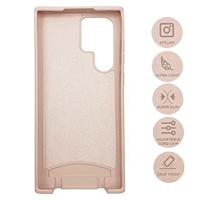 Høyde - Samsung Galaxy S22 Ultra - Telefoonhoes met koord - Roze - thumbnail