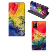 Bookcase Samsung Galaxy M51 Watercolor Dark - thumbnail
