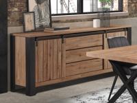 Dressoir SIMETTRA 2 deuren 3 lades scarlet eik - thumbnail