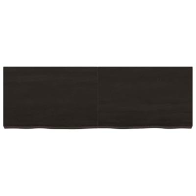 Tafelblad 120x40x(2-6)cm behandeld eikenhout donkerbruin