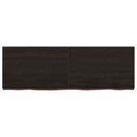 Tafelblad 120x40x(2-6)cm behandeld eikenhout donkerbruin - thumbnail