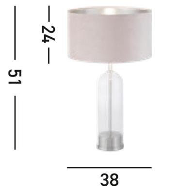 Searchlight TafellampOxford met roze kap - EU81713PI