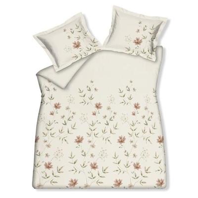 Vandyck Fleurine cream tan dekbedovertrek