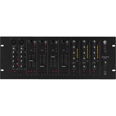 Monacor MPX-4PA DJ-mixer 19 inch inbouw