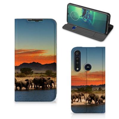 Motorola G8 Plus | Hoesje maken | Olifanten