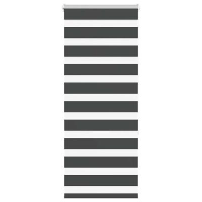 Zebra rolgordijn 60x150 cm stofbreedte zwart 55,9 cm