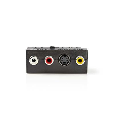 Nedis CVGP31902BK Schakelbare Scart-adapter Scart Male - S-video Female + 3x Rca Female Zwart - thumbnail