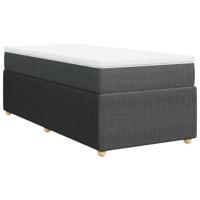 Boxspring met matras stof donkergrijs 100x200 cm - thumbnail
