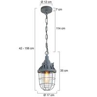 Steinhauer Landelijke hanglampMistral 17cm vintage grijs - 7890GR - thumbnail