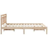 Bedframe met hoofdeinde Bruin 120 x 190 cm Grenenhout - thumbnail