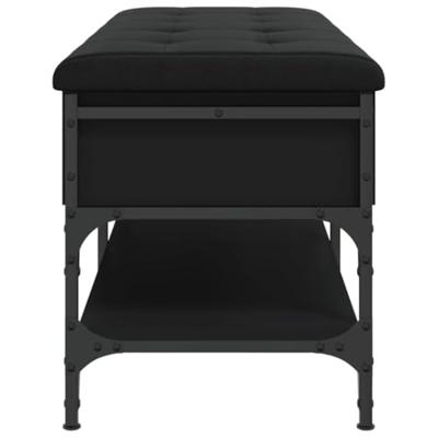 Schoenenbank 102x42x45 cm bewerkt hout zwart