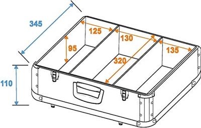 Omnitronic CD-Case ALU Digital-Booking Flightcase (l x b x h) 380 x 425 x 175 mm - thumbnail