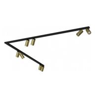 Nowodvorski Railsysteem Mono bocht 8 lichts 2x 150 cm zwart - goud - thumbnail