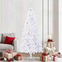 Kunstkerstboom met 300 LED Wit 210 cm PVC en staal - thumbnail