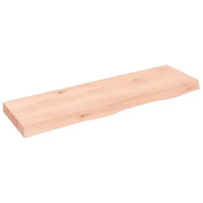 VidaXL Wastafelblad 100x30x(2-6) cm onbehandeld massief hout VidaXL Wastafelblad 100x30x(2-6) cm onbehandeld massief hout