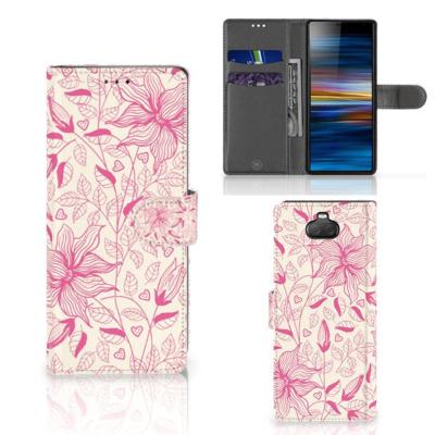 Sony Xperia 10 Hoesje Pink Flowers Sony Xperia 10 Hoesje Pink Flowers