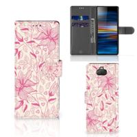 Sony Xperia 10 Hoesje Pink Flowers - thumbnail