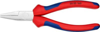 Knipex Platbuigtang verchroomd met meer-componentengrepen 160 mm - 2005160 - thumbnail