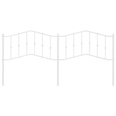 Hoofdbord 200 cm metaal wit Hoofdbord 200 cm metaal wit