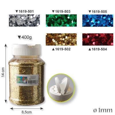 Vaessen Creative • glitter 1mm blauw