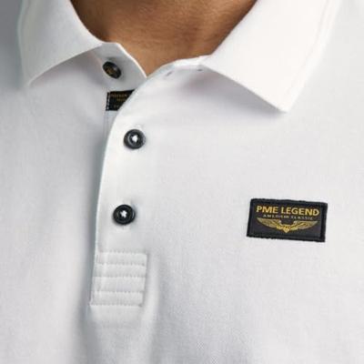 Pme Legend Short Sleeve Polo Cotton Elastan P Poloshirts 7003 - Bright White