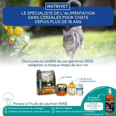 Nutrivet Inne Cat Adult kip kattenvoer 2 x 6 kg