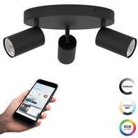 Eglo PlafondlampZigbee Telimbela-Z Ø 25cm zwart - 900336 - thumbnail