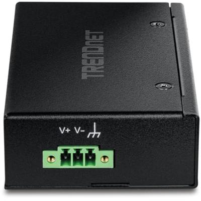 TRENDnet TI-PGLC50 5-poorts Gigabit PoE+ industriële DIN-rail Mini Switch