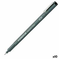 Markeerstiften Staedtler Pigment Line Zwart (10 Stuks) - thumbnail