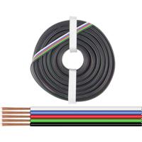 Donau Elektronik 519-010 Draad 5 x 0.25 mm² Zwart, Groen, Rood, Blauw, Wit 10 m - thumbnail