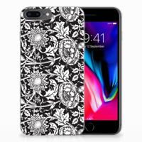 Apple iPhone 7 Plus | 8 Plus | TPU Case | Black Flowers - thumbnail