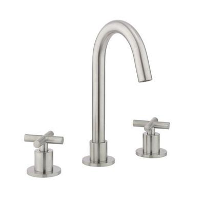 Crosswater MPRO Crosshead wastafelkraan met kruisgreep RVS geborsteld PRC135DNV