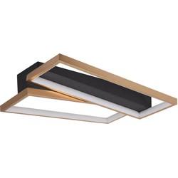 Highlight Plafondlamp Helios L 43 cm B 34 cm mat goud-zwart