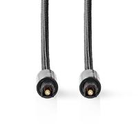 Optische Audiokabel | TosLink Male | TosLink Male | 5.00 m | Rond | Gevlochten | Gun Metal Grijs | Cover Window Box - thumbnail