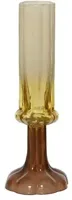 Decoris vaas glas deco 9x25.5cm bruin - thumbnail