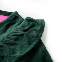 Kinderblouse met ruches 116 donkergroen - thumbnail