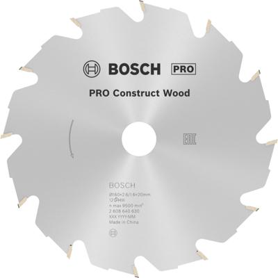 Bosch Accessoires Cirkelzaagblad Construct Wood 160 x 20/16 x 2,6 mm, 12 1st - 2608640630 Bosch Accessoires Cirkelzaagblad Construct Wood 160 x 20/16 x 2,6 mm, 12 1st - 2608640630