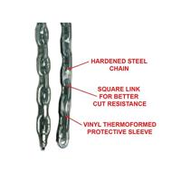 Masterlock Ketting, staal met vinyl, 10mm, 1,5m - 8020EURD 8020EURD - thumbnail