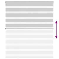 VidaXL Zebra rolgordijn 135x150 cm stofbreedte 130,9 cm lichtgrijs - thumbnail