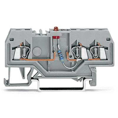 WAGO 279-674/281-413 LED-klem 4 mm Spanveer Toewijzing: L Grijs 100 stuk(s)