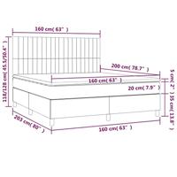 Boxspring met matras fluweel roze 160x200 cm - thumbnail