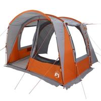 VidaXL Autotent 4-persoons waterdicht grijs en oranje - thumbnail