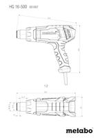 Metabo HG 16-500 | Heteluchtpistool | 1600 W | In doos - 601067000 - thumbnail