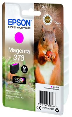 Epson 378 4.1ml 360pagina's Magenta inktcartridge - [C13T37834010]