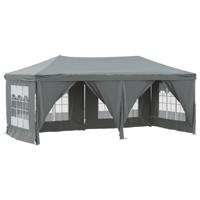 VidaXL Partytent inklapbaar met zijwanden 3x6 m antracietkleurig - thumbnail
