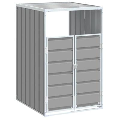 Containerberging voor 1 container 72x81x115 cm staal grijs - thumbnail