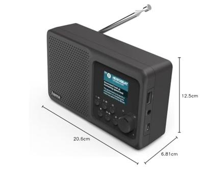Hama Digitale Radio DR5BT FM/DAB/DAB+/Bluetooth®/accuvoeding Hama Digitale Radio DR5BT FM/DAB/DAB+/Bluetooth®/accuvoeding