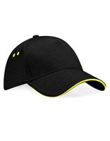 Beechfield CB15C Ultimate 5 Panel Cap - Sandwich Peak - French Navy/Classic Red - One Size - thumbnail