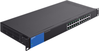 Linksys LGS124-EU 24-poorts onbeheerde Gigabit-netwerkswitch - Ethernet-switch/hub met metalen behuizing voor thuis en kantoor - Tafelmodel of wandbevestiging, Ethernet-splitter, Plug-and-play - thumbnail