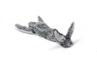 Flatino pluche hondenspeeltje konijn zwart 30 cm - thumbnail